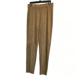 H  Halston Faux Suede Pull-On Pant sz S
